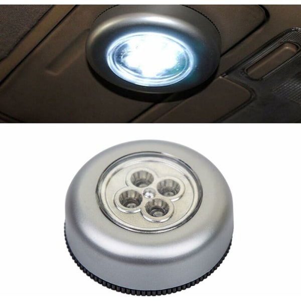 4 LED-langaton yövalo Paristokäyttöinen kosketuspainikelamppu kiinnitettävä valo kaappeihin, kaappeihin, tavaratilaan, käytävään