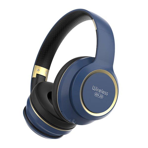 Trådlöst Bluetooth-headset, hopfällbart, talande spelheadset (blått)