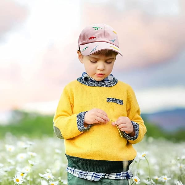 Gutte Baseball Caps Småbarn Cap Kid Baseball Cap Solhatt Bomull Broderi Søt