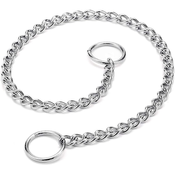 Kvävningskedja för små, medelstora och stora hundar, kedja hundträning stryp lydnadshalsband justerbar rostfritt stål kedja halkhalsband tuggsäker hund