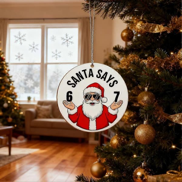 Santa Says Six Seven Julepynt 2025, Sjovt Julepynt 2025 2