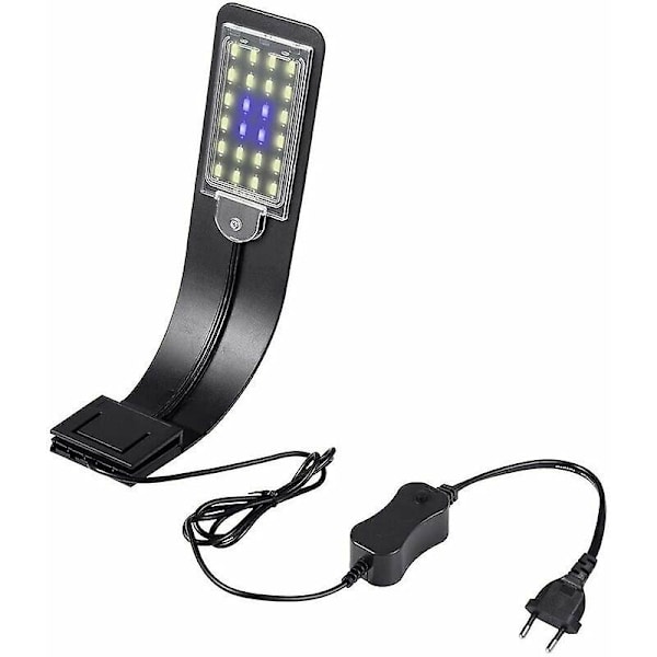 Akvarie LED-lampe Hvid og blå Nano Clip-on belysning til fisk