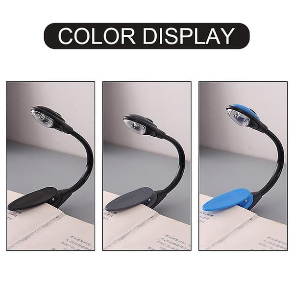 Mini klipslys fleksibel lysboklys LED bærbar leselys nattlys minilys og lampe klips på