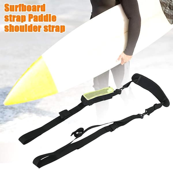 Justerbar skulderstropp i nylon til surfebrett (1 stk, svart)