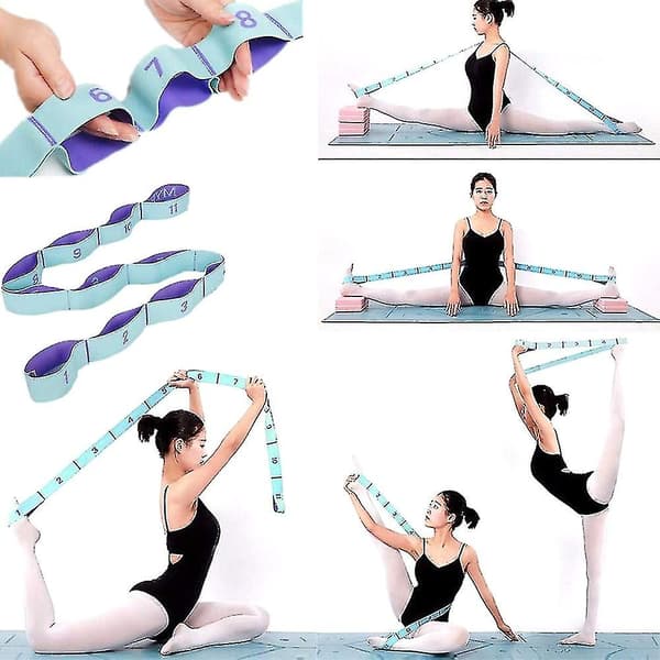 Yoga Stretching Stropper, Hamstring Strækker Enhed Elastisk Træningsbånd Pilates Sports Tilbehør