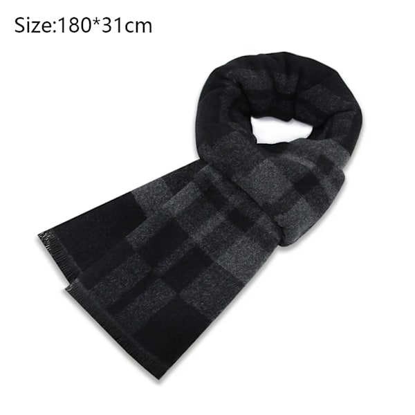 Halsduk Herr Stickad Halsduk Dam Varm Höst Vinter Halsduk, Herrhalsduk Basic Klassisk Modern Elegant Varm Lång Vinterhalsduk(3)