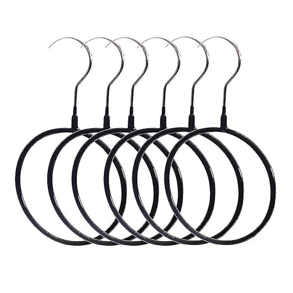 5 st Klädhängare Ring Organizer Solid Multipurpose Stark Loop Scarf Hangers Bältesring Hängare För Sovrum
