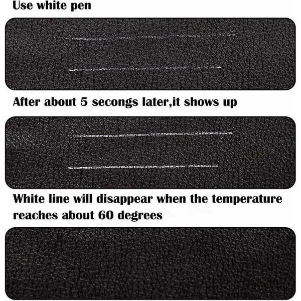 Värmeruderbara pennor med 20 påfyllningar Tygmarkörspenna för att skräddarsy tyger i olika färger, 4 färger påfyllningar