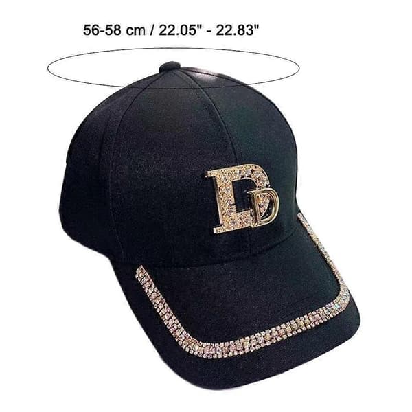 Baseballcaps med initialer i rhinestones - Glitrende design, solbeskyttelse og trendy gave Pink