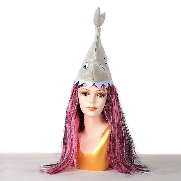 Dww-Haj plysch hatt för vuxna, fisk, undervattensvärld, huvudbonad, accessoar, temafest, karneval