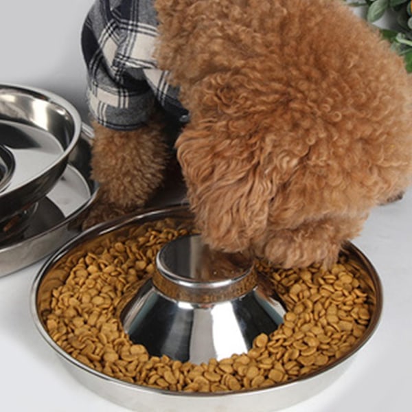 Rostfri hundmatskål - Liten till medelstor hundmat och vattenskål (34 ml)