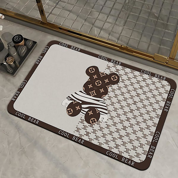 Pehmeä piimaamaton absorboiva lattiamatto liukumaton kylpyhuoneen jalkatyyny nopeasti kuivuva liukumaton matto 24*35in 60*90cm