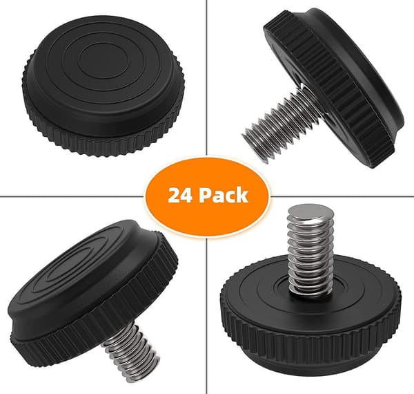8-pack 5/16-18 Justerbara Möbelben i Rostfritt Stål, Skruvbara Glidfötter, Skruvfötter, Glidfötter