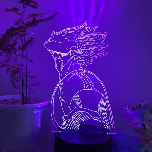 3D LED Illusion Lampe Anime Volleyball Dreng Nat