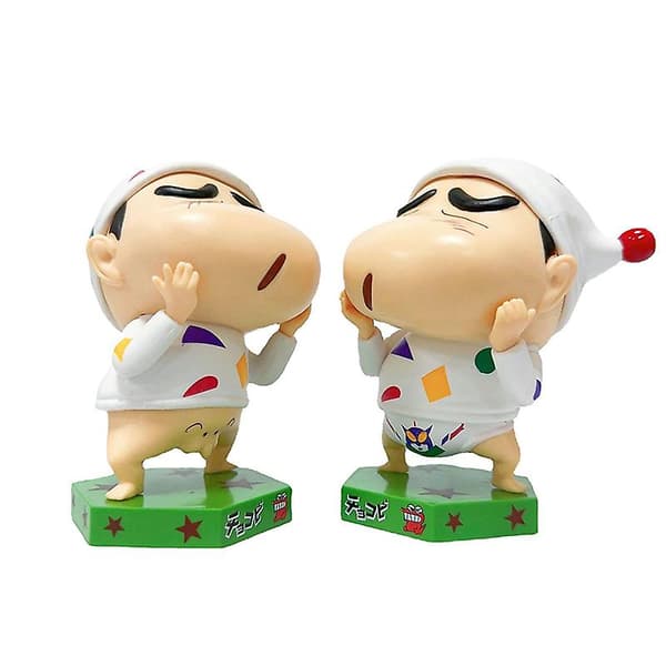 12cm Anime Crayon Shin Chan Pyjamas Actionfigur PVC Samlarmodell Leksaker（A2）