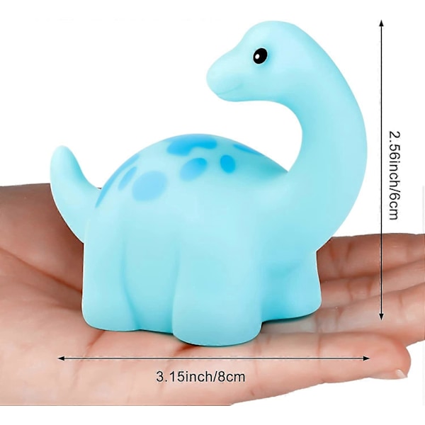Dinosaurie Badleksaker Ljusupplyst 6 Pack Flytande Badleksaker Set för Småbarn Barn i Födelsedag Påsk Jul Dusch Pool Badleksaker Pojkar Flickor Barn