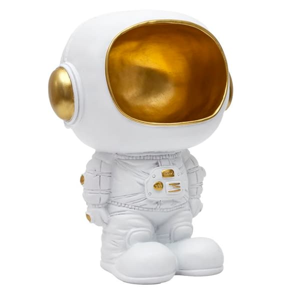 Statue - Home Deco Factory - Astronaut - Pyntefat - Hvit og Gull