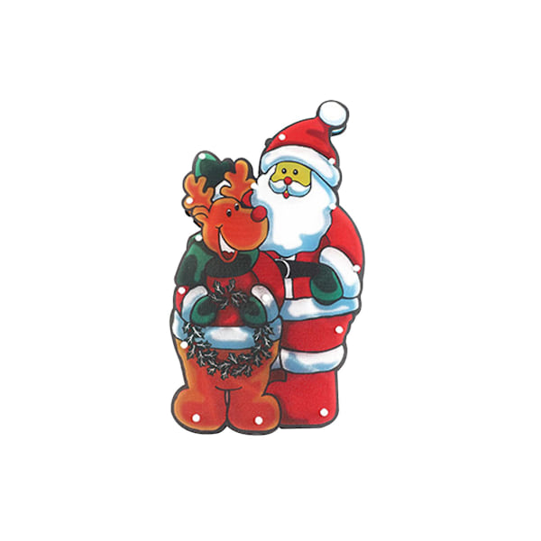 Julelys LED juledekorasjonslysstreng Vindu sugekopplampe Modelleringsscene Arrangement Fargerike lys