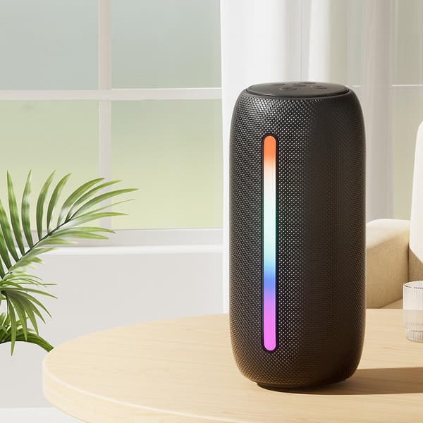 Bluetooth-højttaler, trådløs dobbelt højttaler, høj volumenkort, subwoofer, hjemmetelefon, computer, desktop-lyd (sort)
