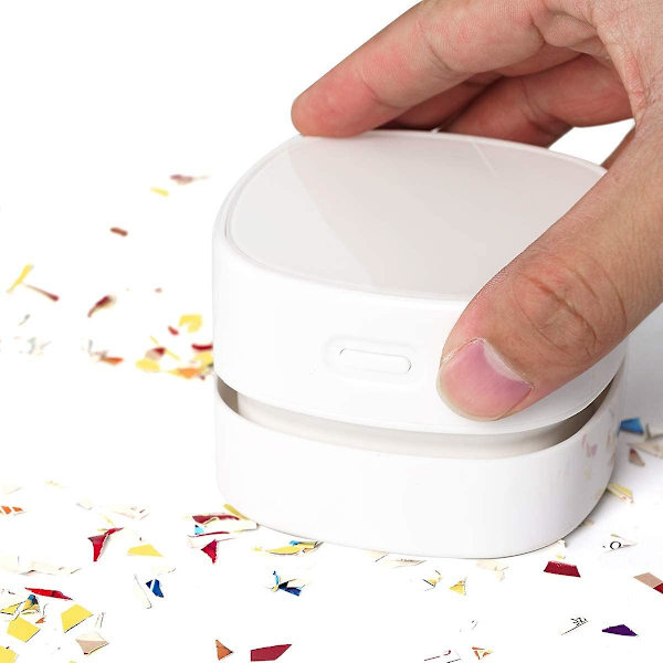 Dww-Mini pöytäimuri, ladattava pöytäpölynimuri pöydälle, tyynylle, autolle, näppäimistölle, murupölynimuri, USB-liitännällä ja harjalla
