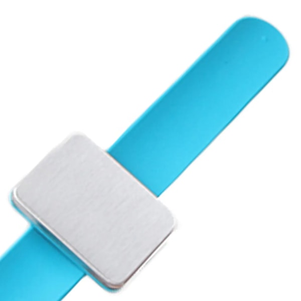 Magnetisk nålpåse armband, nålhållare för sömnad, quiltning, hårklämmor, silikonarmband, blå
