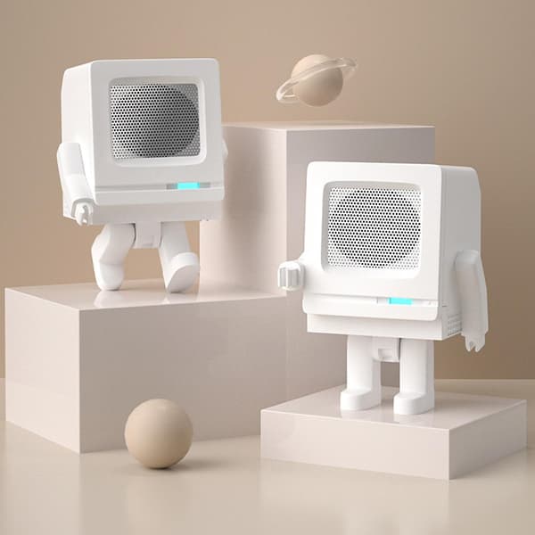 Liten Bluetooth-høyttaler Nyhet Og Søt Bluetooth Liten Høyttaler Robot USB Lading Audio Trådløs Subwoofer
