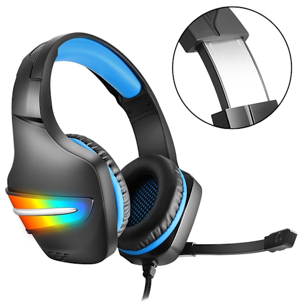 J6 Gaming Headset med RGB-lys og kraftig bass（B）