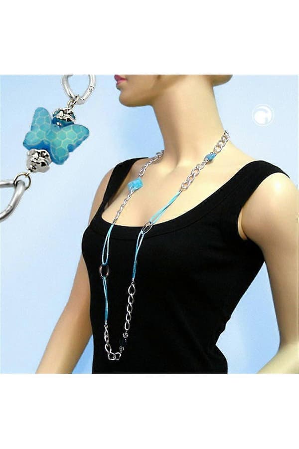 Halsband Silver Grön 100cm - Gl02503