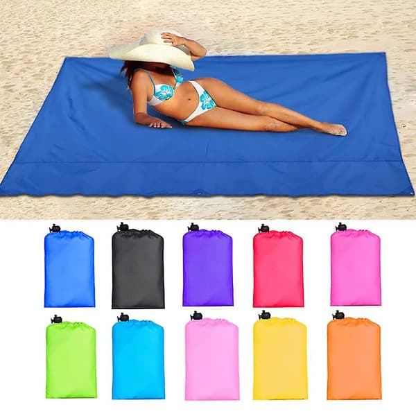 Utendørs Camping Piknik Teppe Strandmatte（140cm*200cm，Rosa）