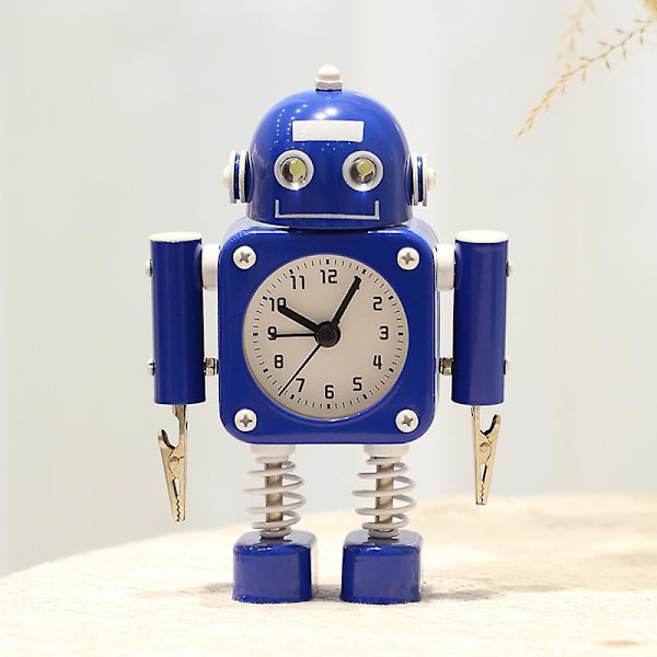 Sängklocka, robotklocka, studenthemdekoration skrivbordsklocka