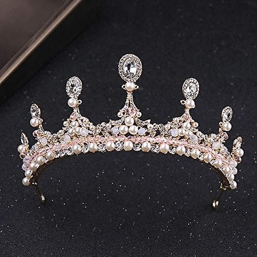 Jenter Krystall Tiara Prinsesse Kostyme Krone Hodebånd Brude Bryllup Håndlagde Hårpynt