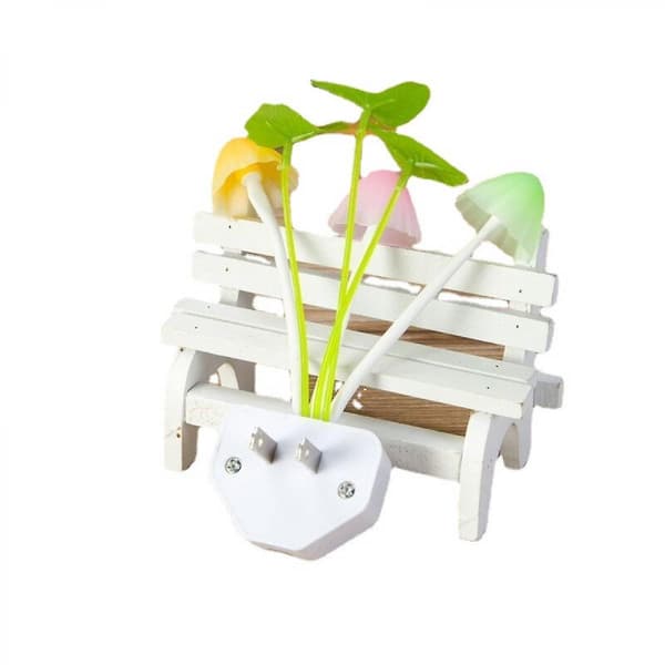 2-pakning LED-sensor nattlys plug-in vegglamper fargeskiftende