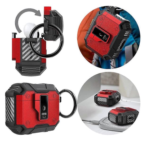 Til AirPods 4. generation etui, militær-grad stødabsorberende Black