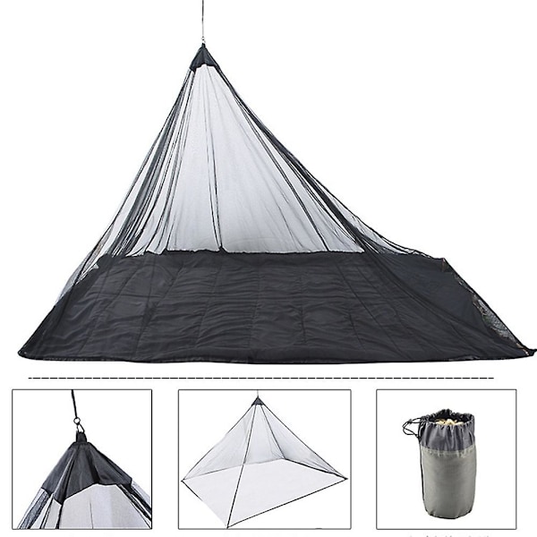 Bærbar automatisk campingtelt med myggenet, sammenklappelig multifunktionelt telt til udendørs camping (sort)