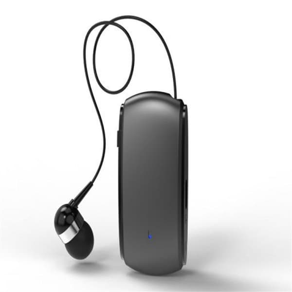 K68 Bluetooth-headset Lavalier Retractable Plug-In Card Single Earphone Multifunksjonell Clip Headset MP3-spiller Svart（Svart）