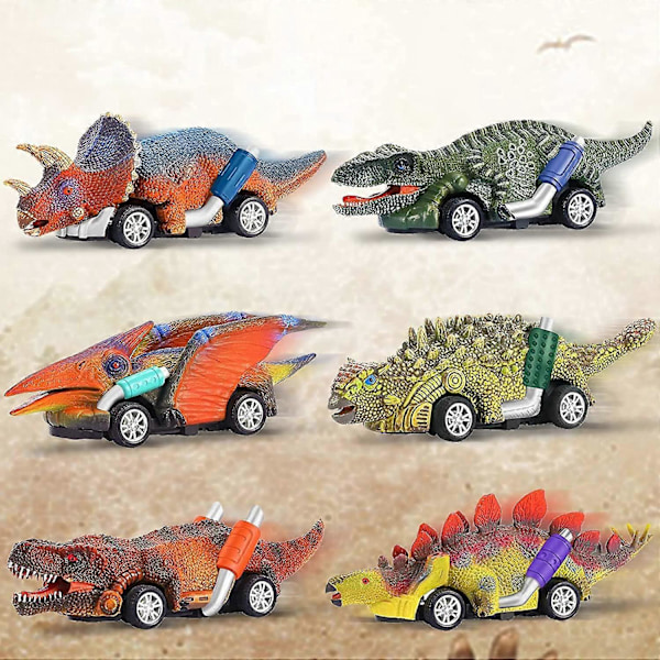 Dinosaurie Leksaker för Barn 3-5 - Dra tillbaka Leksaksbil för Småbarn 2 3 4 5 6 År och Uppåt, Jul- & Födelsedagspresenter för Pojkar & Flickor, Perfekt för Dinosaurier