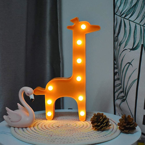 Söt Giraffformad LED Nattlampa Djurformad Nattlampa För Sovrum. Spjälsäng