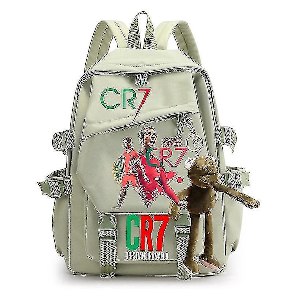 Cr7 Skolesekk Studenter Gutter Jenter Ryggsekk Barnehage Ungdomsskole Tenåringer Bærbar PC789（9）