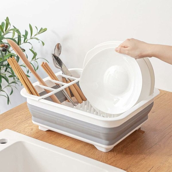 Sammenklappeligt opvaskestativ - Transportabel opvaskemaskine - Bestikafløb til køkkenbord, autocamper, interiør til Platos, Ladacèe