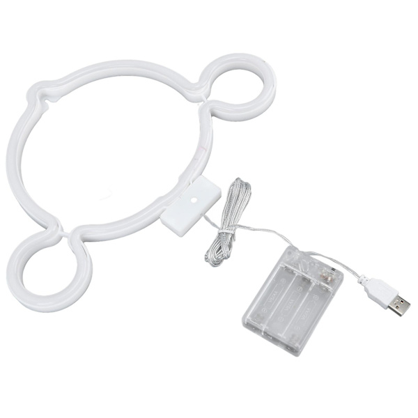 2024 LED Neonljusskyltar USB eller batteridriven PVC och ABS Neonvägglampa för sovrum barnrum bröllop