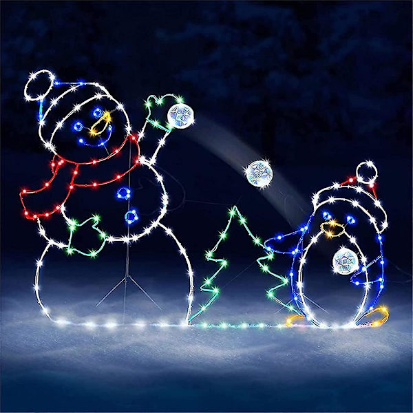 Led snögubbe julbelysning utomhus julpynt utomhus julpynt amerikanska