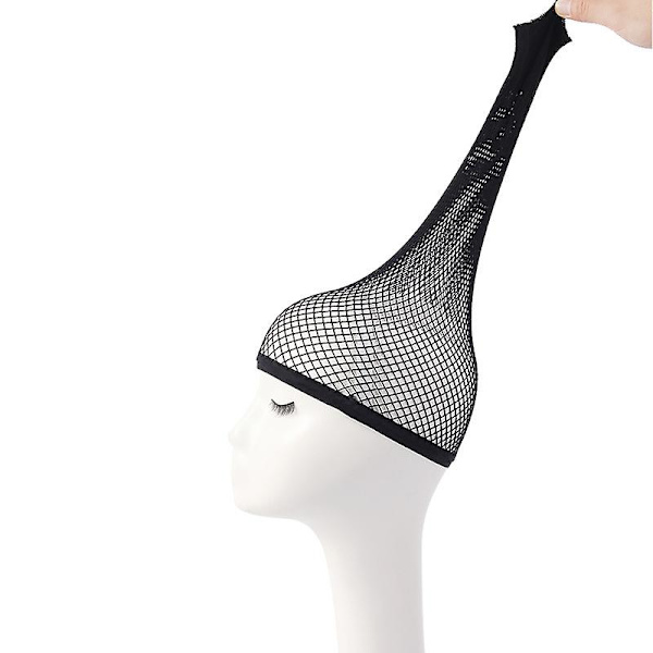 Dww-Mesh perukmössor för långt hår, peruknät för kvinnor, 5 stycken svart