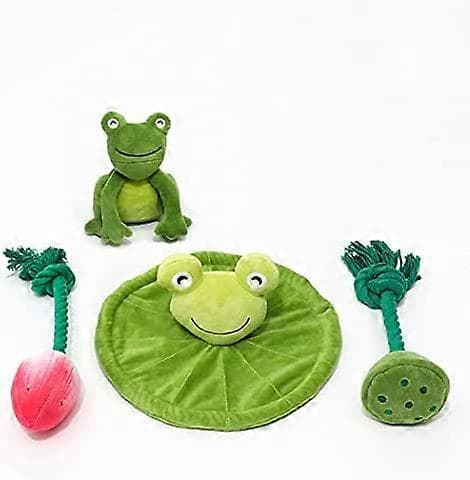 Plushvalp Tuggleksak - Mjuk Simulerad Fylld Söt Hundlek- och Pipboll