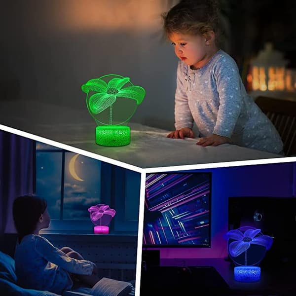 16 farver blomsterlampe, der skifter lysstyrke