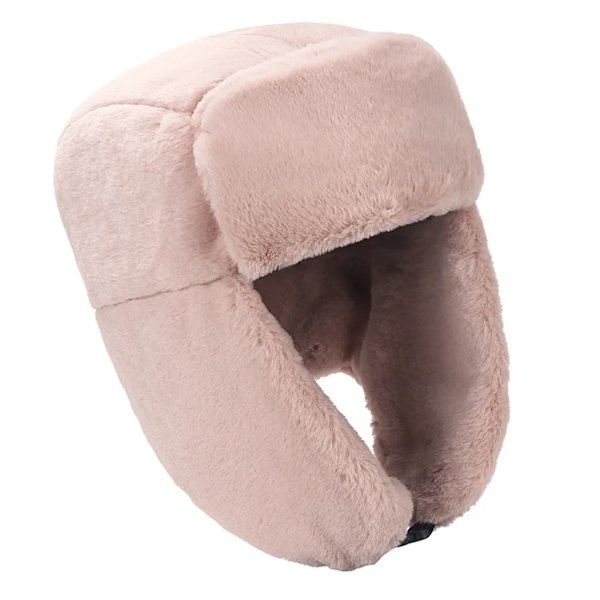 Uni vintermössa | Tofsluva | Mössa fodrad med fleece, rosa