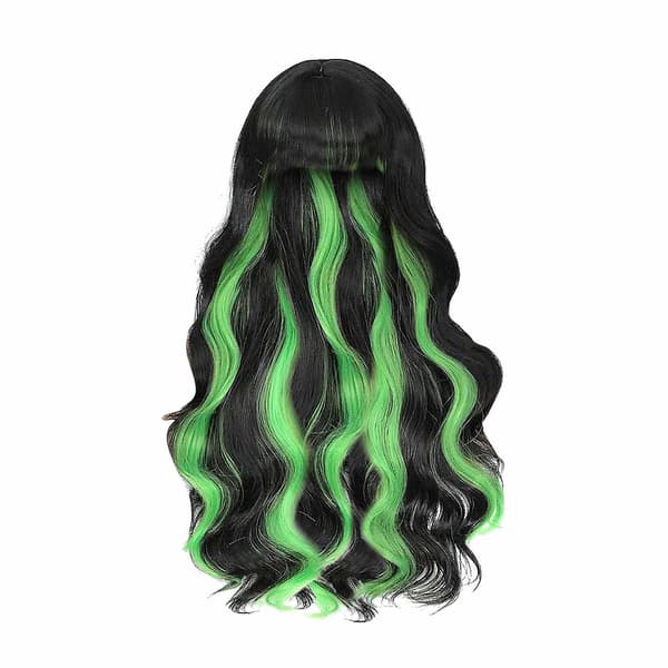 Dam lång lockig peruk med stor vågig gradient GAO1448 (One Size, A)