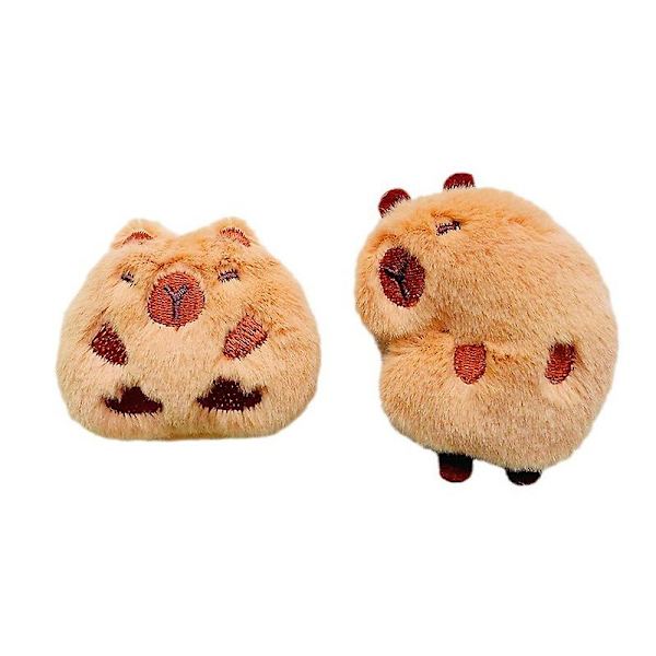 Kreativ mjuk plyschdjur Capybara brosch leksak tecknad söt brosch（A4）
