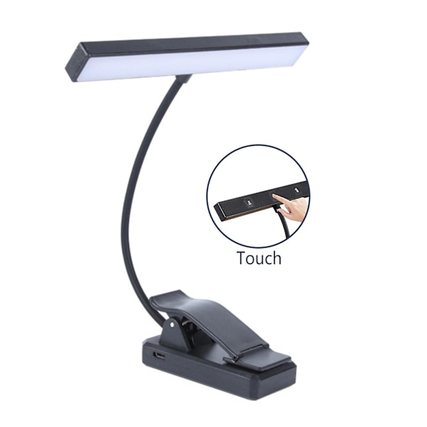 Led Øjenbeskyttelse Skrivebordslampe Touch Dæmpning Læsning Nattelys Clip-on Fleksibel Sengelampe（2327a）