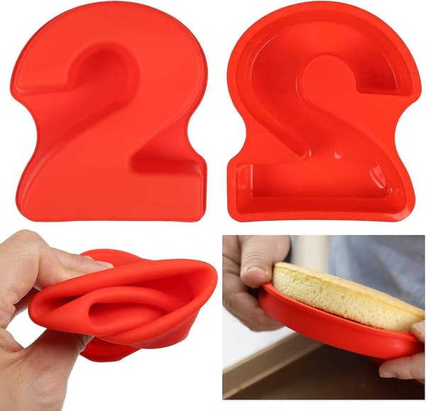 Kakeform Silikon Tall Store Tall Baking Mold 20 x 25 cm rød-2