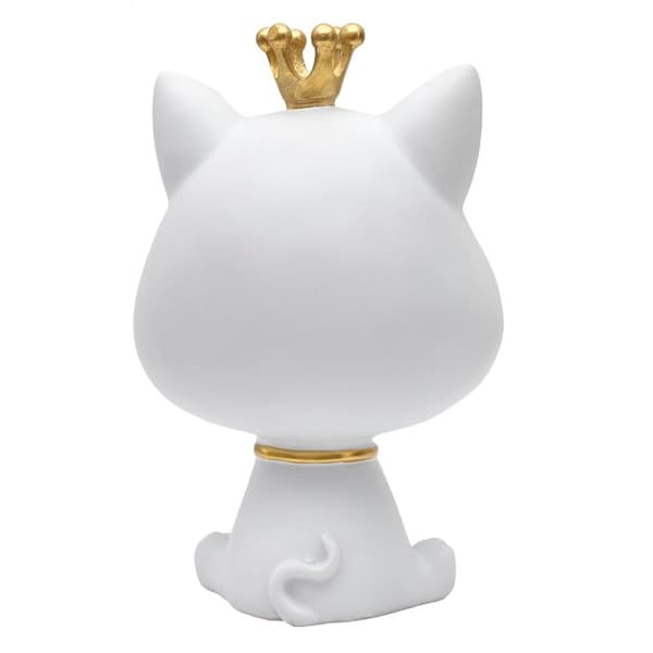 Staty - HOME DECO FACTORY - Prydnadsfat - Elegant - Vit och Guld